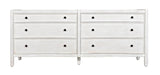 Hampton 6 Drawer Dresser, White Wash Dressers LOOMLAN By Noir