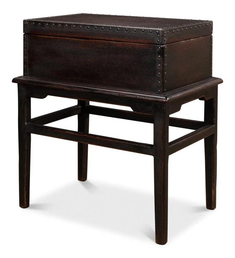 Hampton Box On Stand Side Table Side Tables LOOMLAN By Sarreid