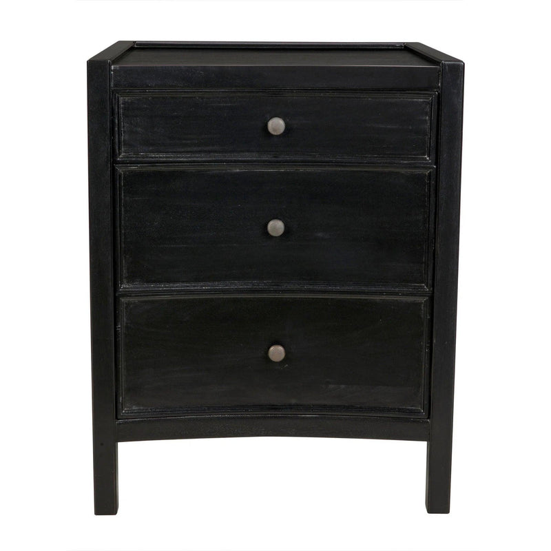 Hampton Night Stand 24", Hand Rubbed Black Nightstands LOOMLAN By Noir