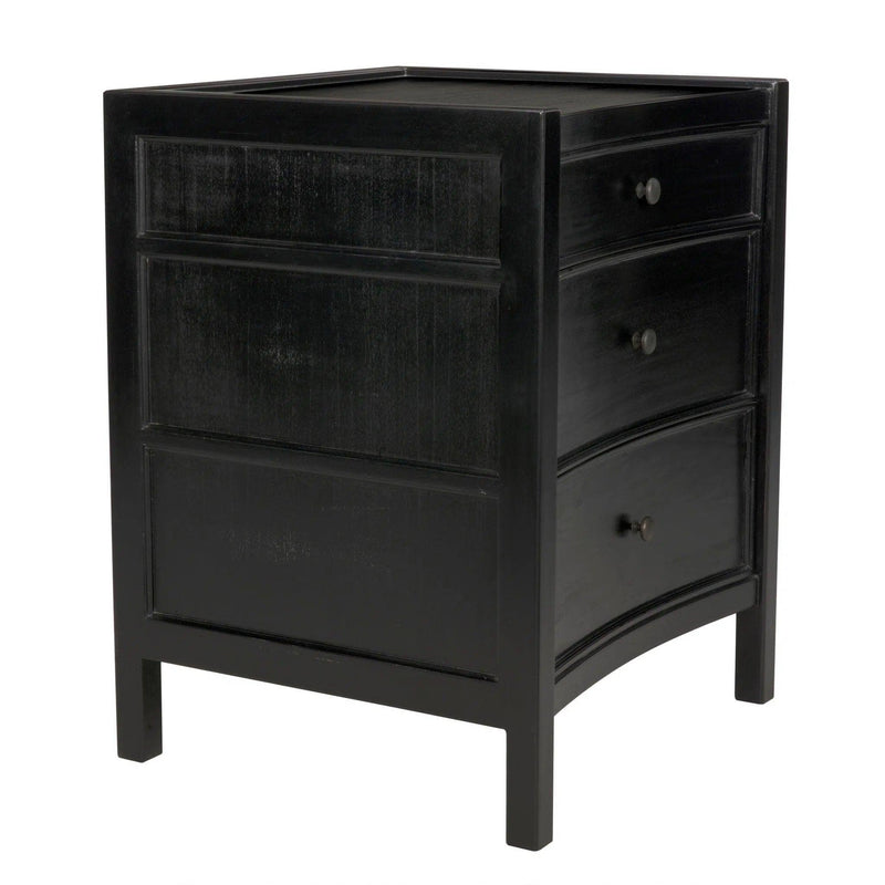 Hampton Night Stand 24", Hand Rubbed Black Nightstands LOOMLAN By Noir