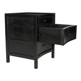 Hampton Night Stand 24", Hand Rubbed Black Nightstands LOOMLAN By Noir