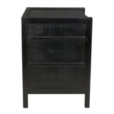 Hampton Night Stand 24", Hand Rubbed Black Nightstands LOOMLAN By Noir