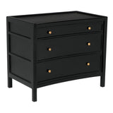 Hampton Wood Black Rectangle Side Table Side Tables LOOMLAN By Noir