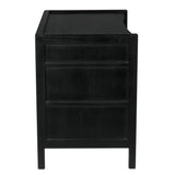 Hampton Wood Black Rectangle Side Table Side Tables LOOMLAN By Noir