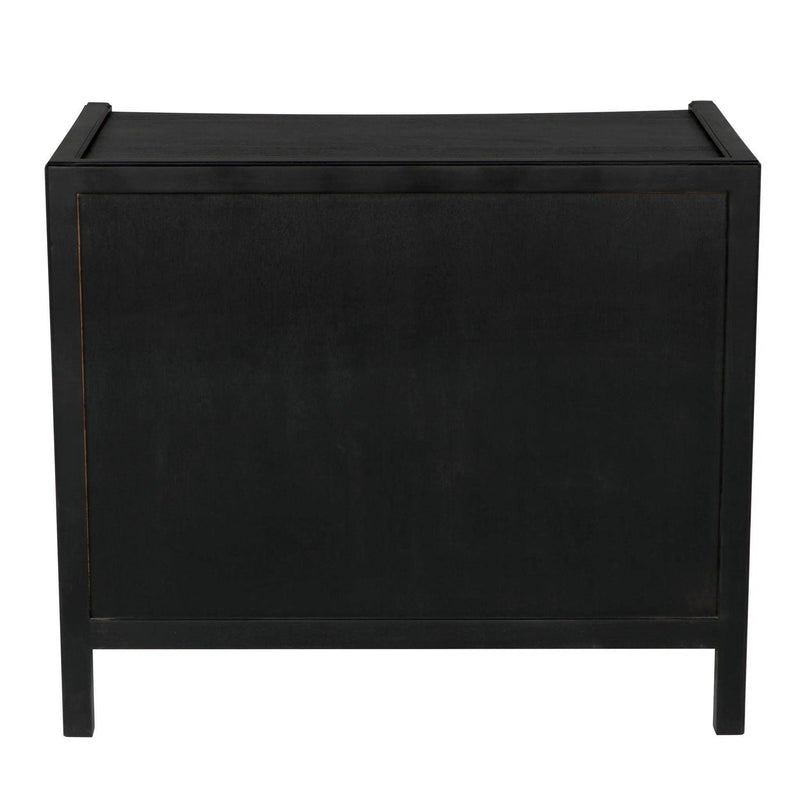 Hampton Wood Black Rectangle Side Table Side Tables LOOMLAN By Noir