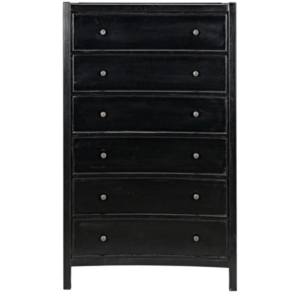 Hampton Wood Black Tall Boy Dressers LOOMLAN By Noir