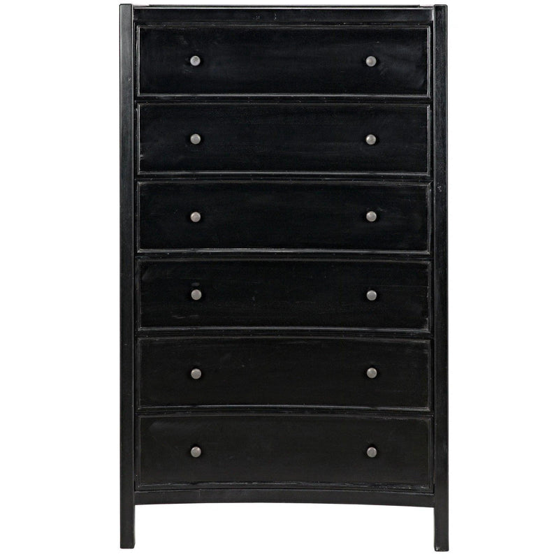 Hampton Wood Black Tall Boy Dressers LOOMLAN By Noir