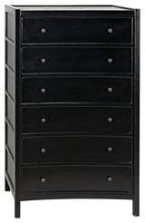 Hampton Wood Black Tall Boy Dressers LOOMLAN By Noir