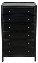 Hampton Wood Black Tall Boy Dressers LOOMLAN By Noir