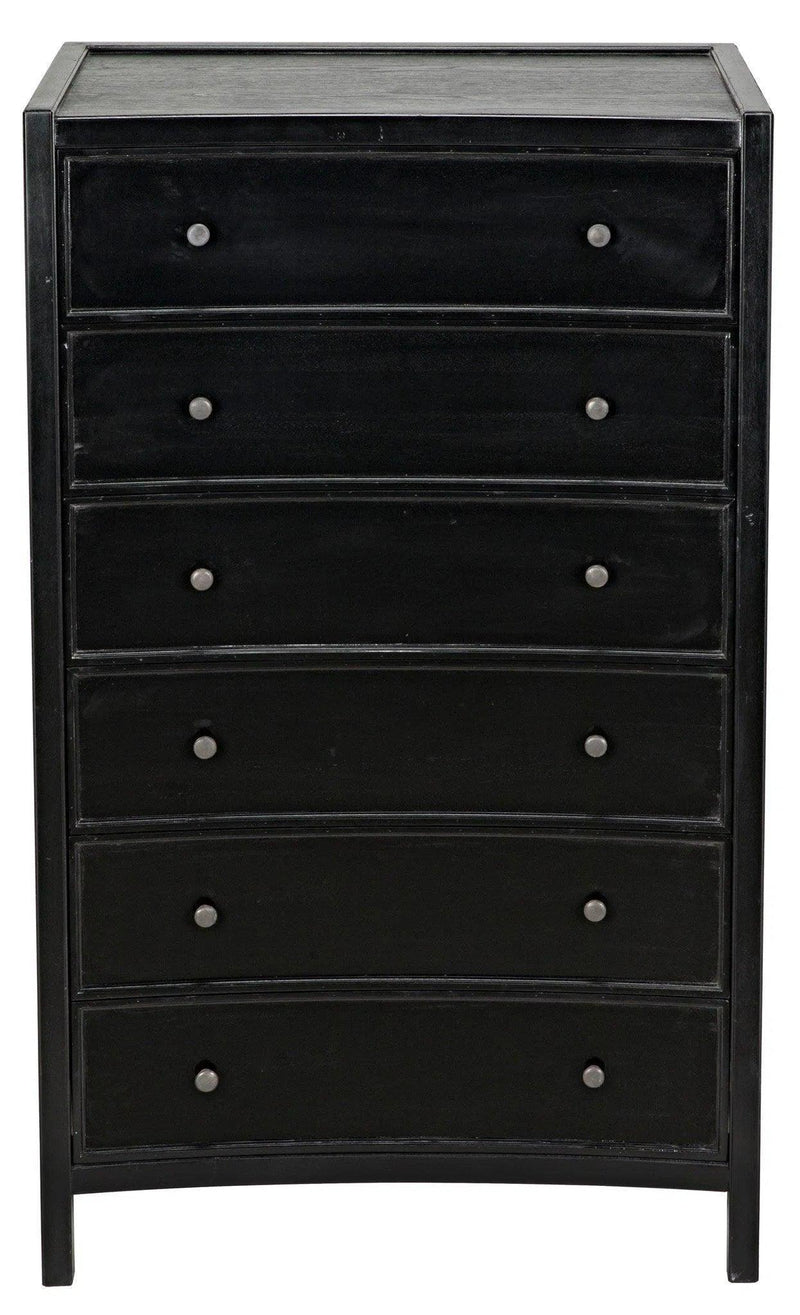 Hampton Wood Black Tall Boy Dressers LOOMLAN By Noir