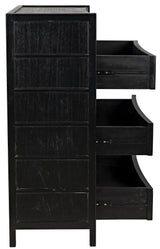 Hampton Wood Black Tall Boy Dressers LOOMLAN By Noir