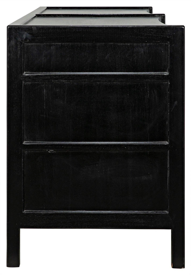 Hampton Wood Dreser With 6 Drawers Dressers LOOMLAN By Noir