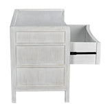 Hampton Wood White Rectangle Side Table Side Tables LOOMLAN By Noir