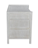 Hampton Wood White Rectangle Side Table Side Tables LOOMLAN By Noir