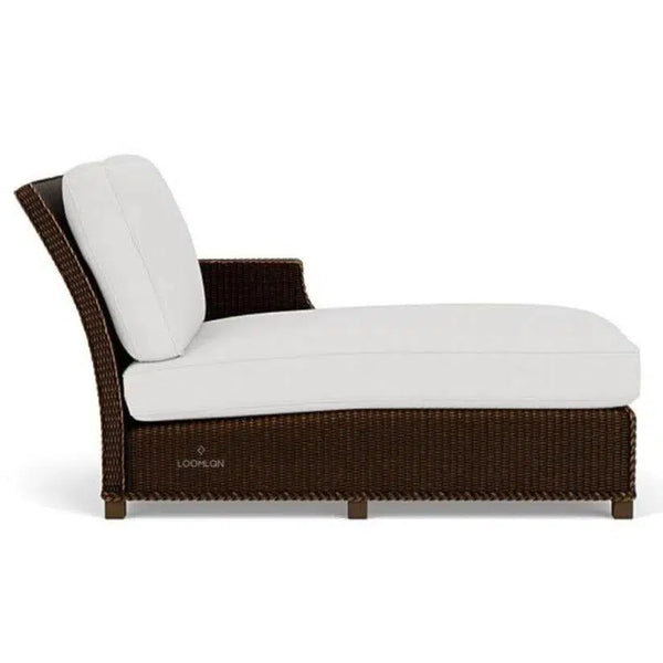 Hamptons Left Arm Chaise Unit All-Weather Outdoor Furniture Lloyd Flanders Outdoor Modulars LOOMLAN By Lloyd Flanders