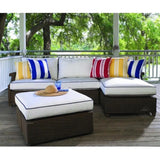 Hamptons Left Arm Sectional Unit All-Weather Outdoor Furniture Outdoor Modulars LOOMLAN By Lloyd Flanders