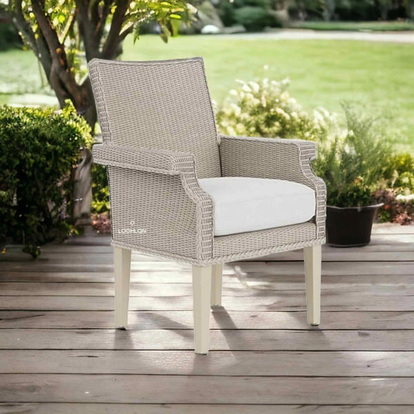 Hamptons Outdoor Furniture Wicker Dining Armchair Lloyd Flanders Outdoor Dining Chairs LOOMLAN By Lloyd Flanders