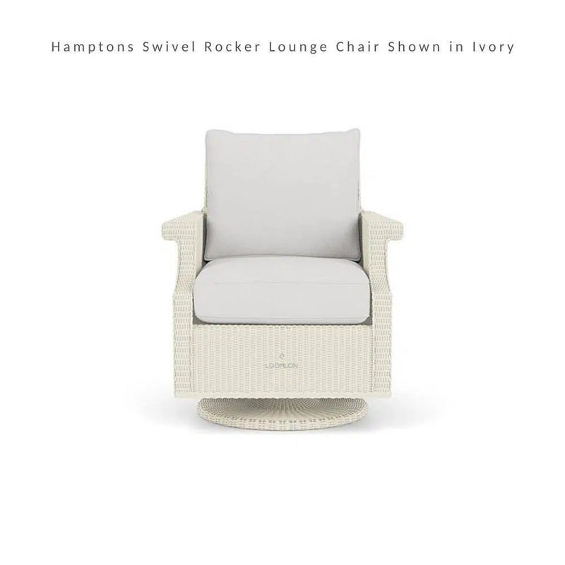 Hamptons Outdoor Furniture Wicker Swivel Rocker Lounge Chair Outdoor Lounge Chairs LOOMLAN By Lloyd Flanders