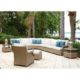 Hamptons Single Corner Sectional Wicker Outdoor Furniture Lloyd Flanders Outdoor Modulars LOOMLAN By Lloyd Flanders