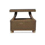 Hamptons Square End Accent Table With Glass Lloyd Flanders Outdoor Side Tables LOOMLAN By Lloyd Flanders