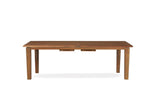 Hamptons Teak Extendable Dining Table Set with Wicker Dining Chairs Outdoor Dining Sets LOOMLAN By Lloyd Flanders