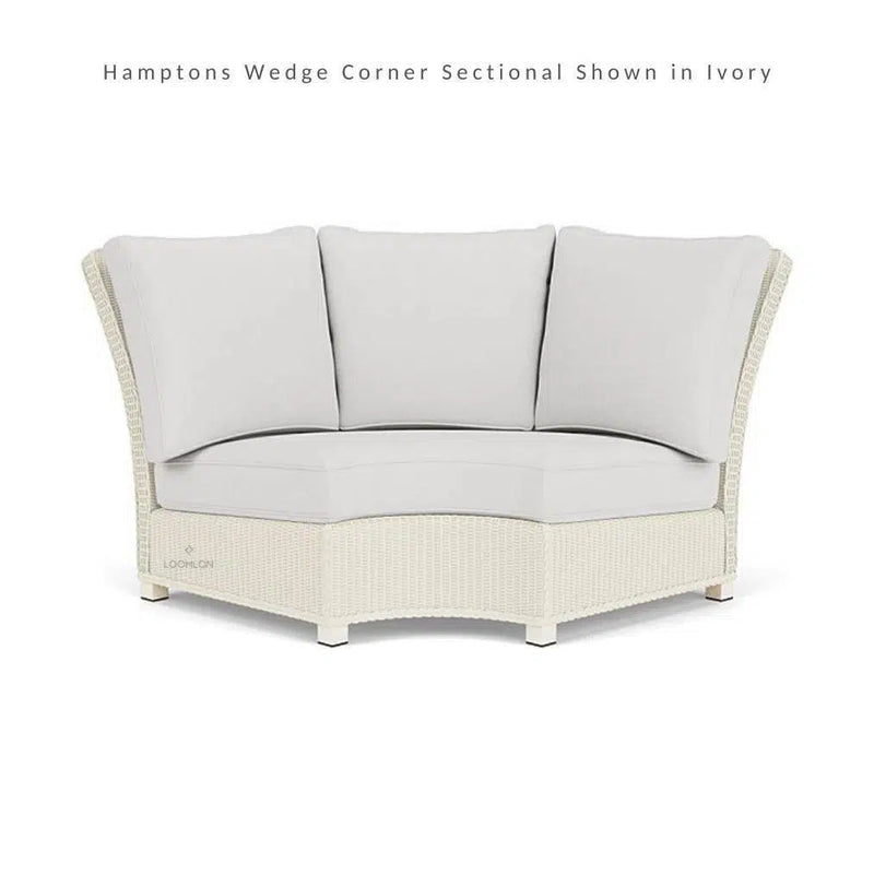 Hamptons Wedge Corner Sectional Wicker Outdoor Furniture Lloyd Flanders Outdoor Modulars LOOMLAN By Lloyd Flanders