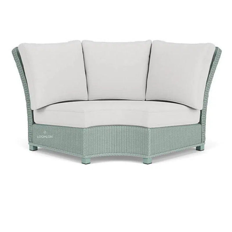 Hamptons Wedge Corner Sectional Wicker Outdoor Furniture Lloyd Flanders Outdoor Modulars LOOMLAN By Lloyd Flanders