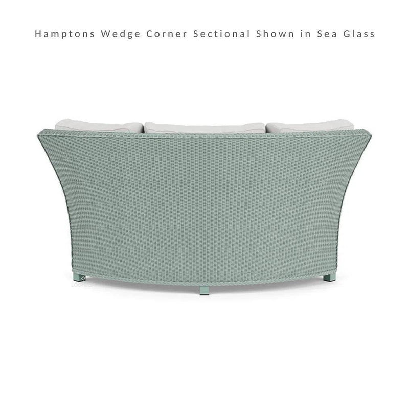 Hamptons Wedge Corner Sectional Wicker Outdoor Furniture Lloyd Flanders Outdoor Modulars LOOMLAN By Lloyd Flanders