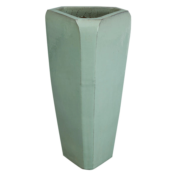 Handcrafted Ceramic Triangle Pot Outdoor Planters LOOMLAN By Emissary