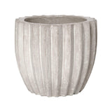 Handcrafted Round Ceramic Pot Outdoor Planters LOOMLAN By Emissary