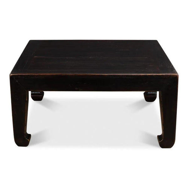 Handmade Square Coffee Table Black 39" Coffee Tables LOOMLAN By Sarreid