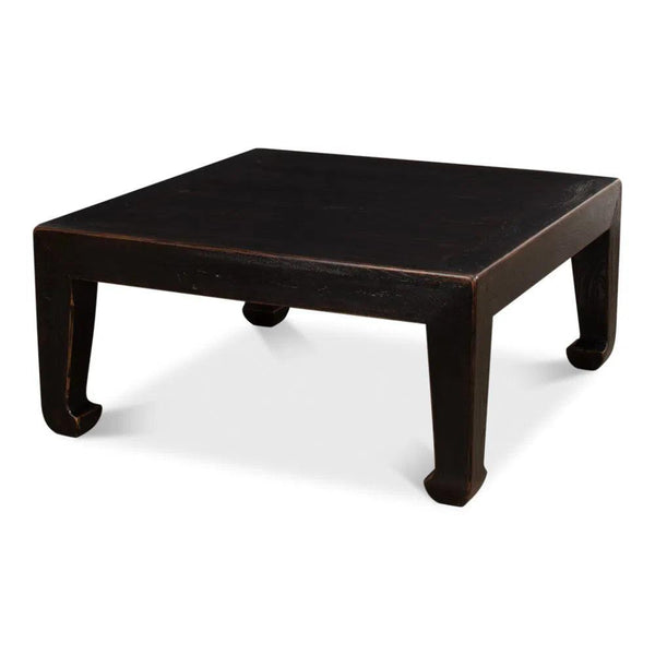 Handmade Square Coffee Table Black 39" Coffee Tables LOOMLAN By Sarreid