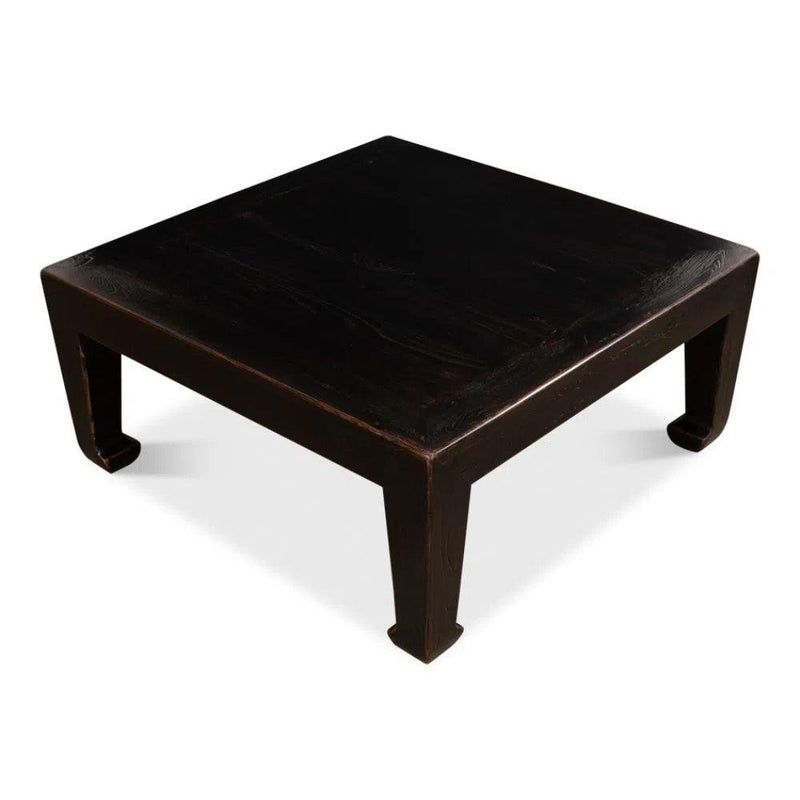 Handmade Square Coffee Table Black 39" Coffee Tables LOOMLAN By Sarreid