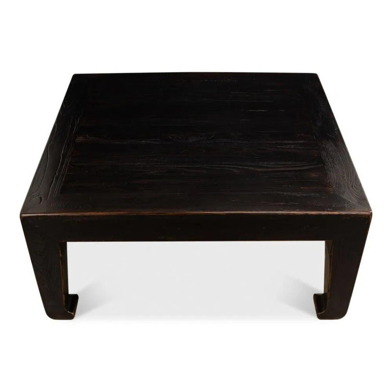 Handmade Square Coffee Table Black 39" Coffee Tables LOOMLAN By Sarreid