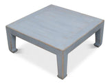 Handmade Square Coffee Table Blue 39" Coffee Tables LOOMLAN By Sarreid