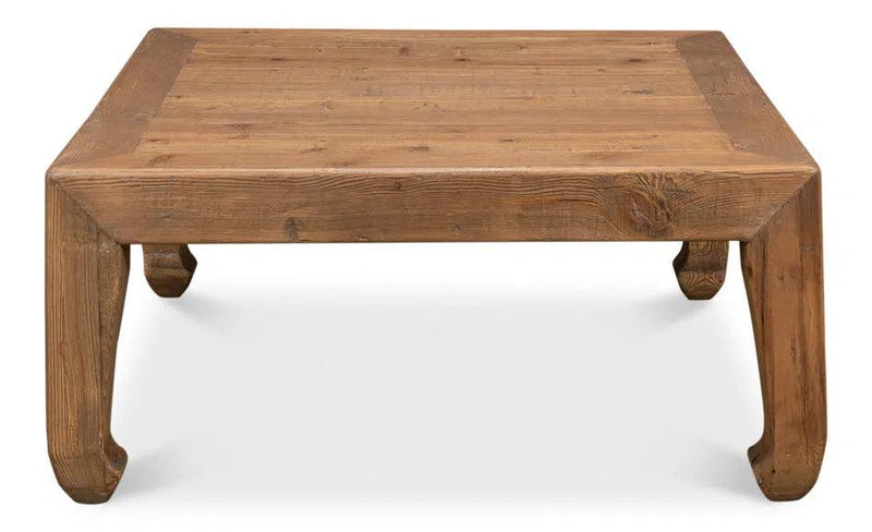 Handmade Square Coffee Table Natural 39" Coffee Tables LOOMLAN By Sarreid