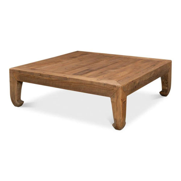 Handmade Square Coffee Table Natural 57" Coffee Tables LOOMLAN By Sarreid