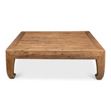 Handmade Square Coffee Table Natural 57" Coffee Tables LOOMLAN By Sarreid