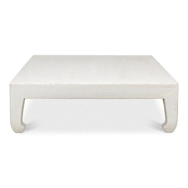 Handmade Square Coffee Table White 57" Coffee Tables LOOMLAN By Sarreid