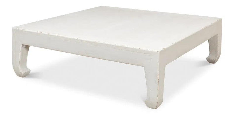 Handmade Square Coffee Table White 57" Coffee Tables LOOMLAN By Sarreid