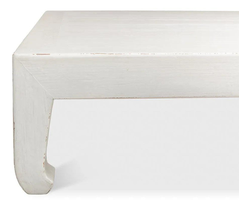 Handmade Square Coffee Table White 57" Coffee Tables LOOMLAN By Sarreid