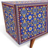 Handmade Unique Beaded Multicolor Beaded Sideboard Cabinet Sideboards LOOMLAN By Victor Betancourt