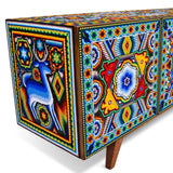 Handmade Unique Beaded Sideboard Cabinet Deer Sideboards LOOMLAN By Victor Betancourt