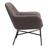 Hans Accent Chair Vintage Brown Club Chairs LOOMLAN By Zuo Modern