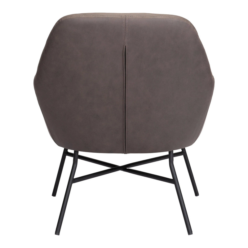 Hans Accent Chair Vintage Brown Club Chairs LOOMLAN By Zuo Modern