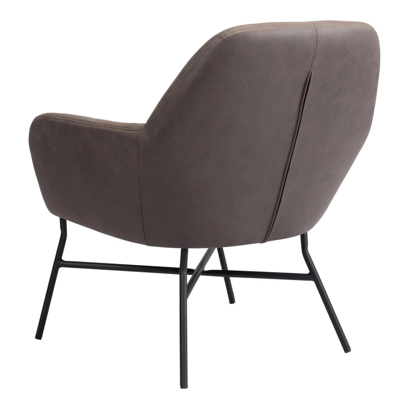 Hans Accent Chair Vintage Brown Club Chairs LOOMLAN By Zuo Modern