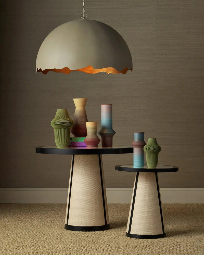 Happy 80's Porcelain Brown Vase (Set of 2) Vases & Jars LOOMLAN By Currey & Co