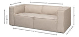 Harland Sofa Beige Linen Upholstery Sofas & Loveseats LOOMLAN By Sarreid