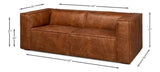 Harland Sofa Light Brown Leather Sofas & Loveseats LOOMLAN By Sarreid