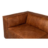 Harland Sofa Light Brown Leather Sofas & Loveseats LOOMLAN By Sarreid